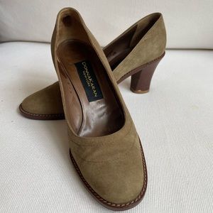 Donna Karan suede leather camel/tan pumps in size 6.5